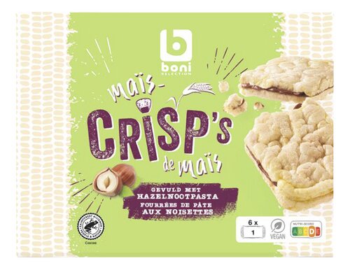 BONI Crisp's maiswafel haz.pasta 6x22g