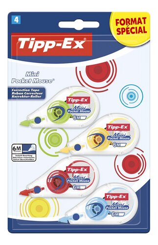 Tipp-Ex Korrekturroller Mini Pocket Mouse Dekor,10er Display 8922366