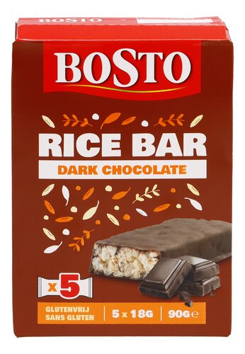 BOSTO Rice bar dark chocolate 5x18g