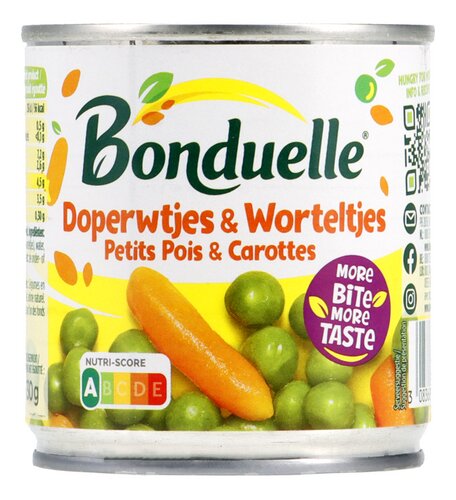 BONDUELLE erwten & wortelen blik 150g