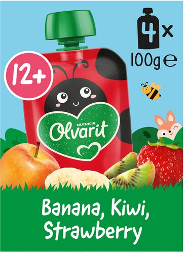 OLVARIT Multipack kiwi-aardb.12m 4x100g
