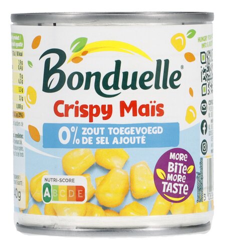 BONDUELLE Crispy maïs 0% zout Blik 150g