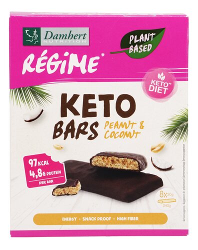 DAMHERT Keto Bars Peanut & Coconut 240g