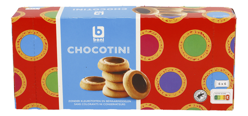 BONI Chocotini koeken 6x37,5g