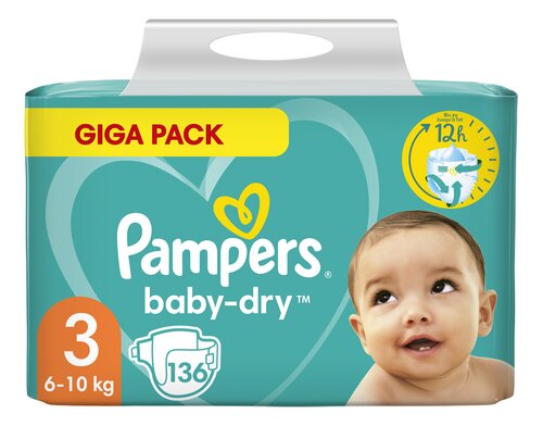 Graan Geweldig Hinder Pampers Baby Wegwerpluiers Baby-Dry 3 giga cube 136st | Colruyt - Collect&Go