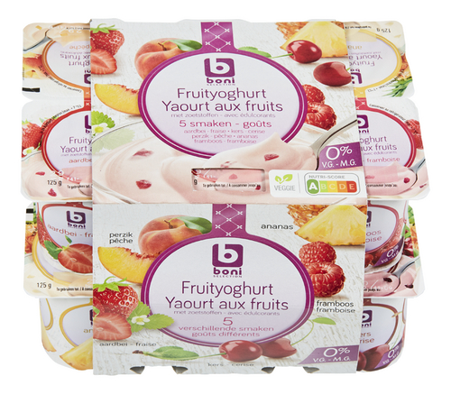 Boni Yoghurt Fruit 5 Smaken 0 Vg 12x125g Colruyt Collect Go Boni Yoghurt Fruit 5 Smaken 0 Vg 12x125g Colruyt Collect Go