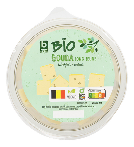 BONI BIO gouda jong blokjes 175g
