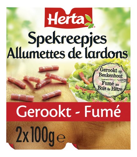 HERTA spekreepjes gerookt 2x100g