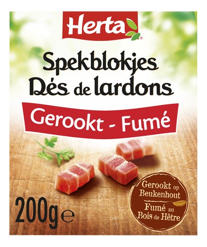 HERTA spekblokjes gerookt 200g