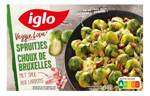 IGLO spruitjes met spek 450g