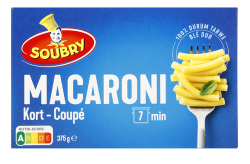 SOUBRY al dente macaroni kort 375g