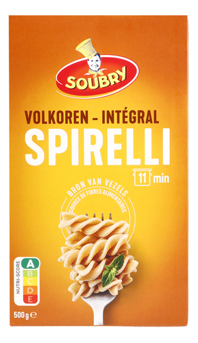 SOUBRY spirelli volkoren 500g