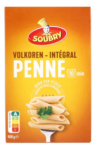 SOUBRY penne volkoren 500g
