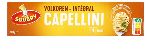 SOUBRY capellini volkoren 500g