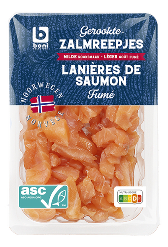 BONI Noorse gerookte zalmreepjes 150g