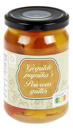 BONI gegrilde paprika's z.rood 270g