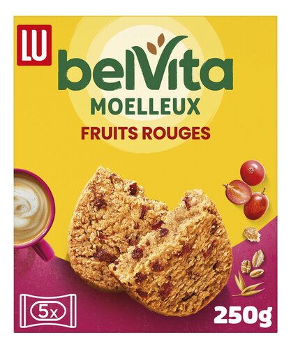 LU BELVITA Soft Baked rode vrucht 5x50g