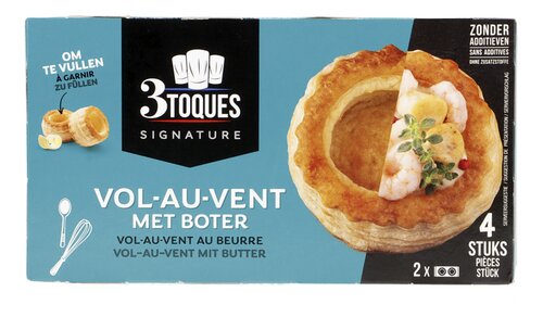 3 TOQUES bladerd.vol-au-vent boter 160g