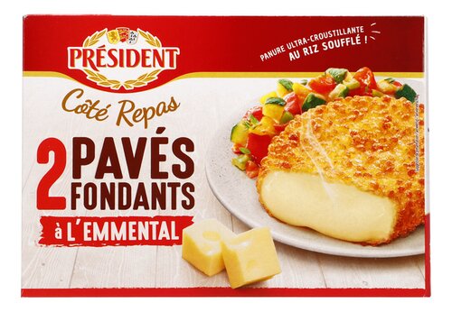 PRÉSIDENT Pavés fondant Emmental 200g