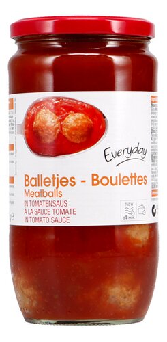 EVERYDAY balletjes tomatensaus bok 800g