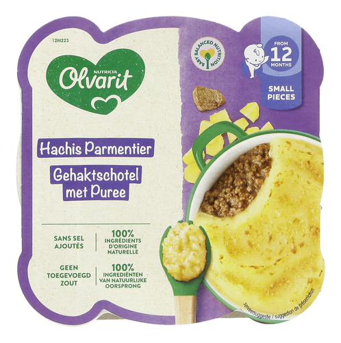 OLVARIT Gehaktschotel met Puree 12M 230g
